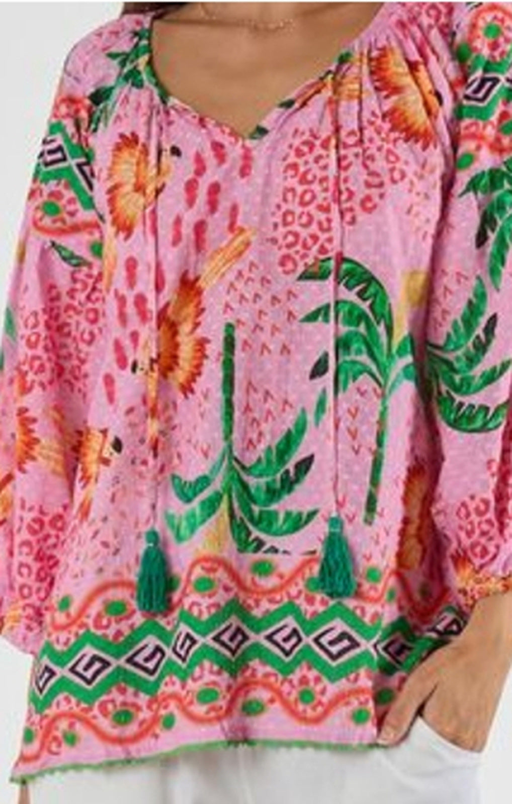 Lula Life Yasmin Top musk full-length front view – Princess Bazaar