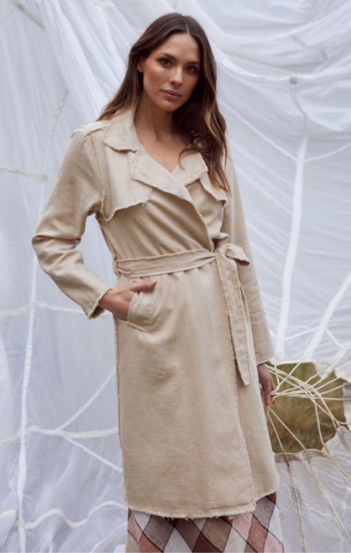 Shanty - Mia Trench Coat - Natural - SH24101-1 - Last One