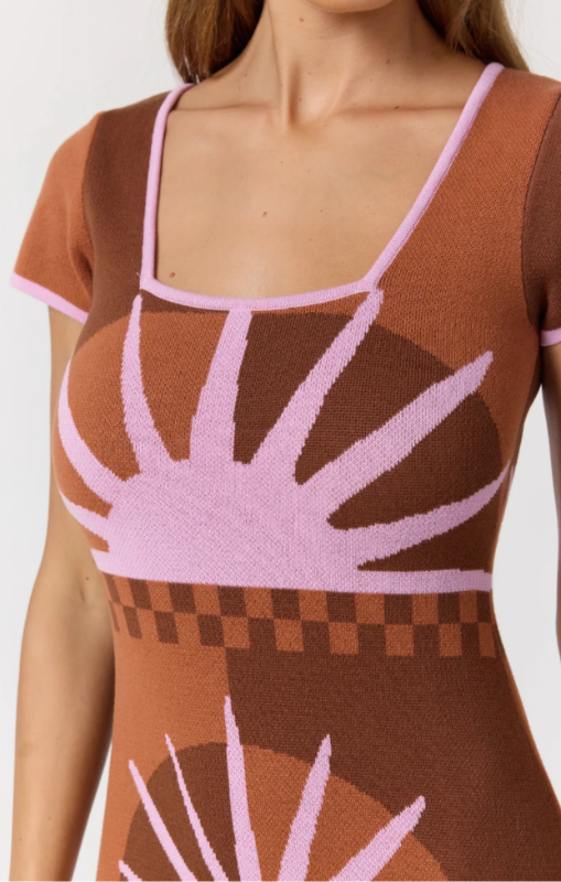 nine lives bazaar Charlie midi dress cocoa princess bazaar