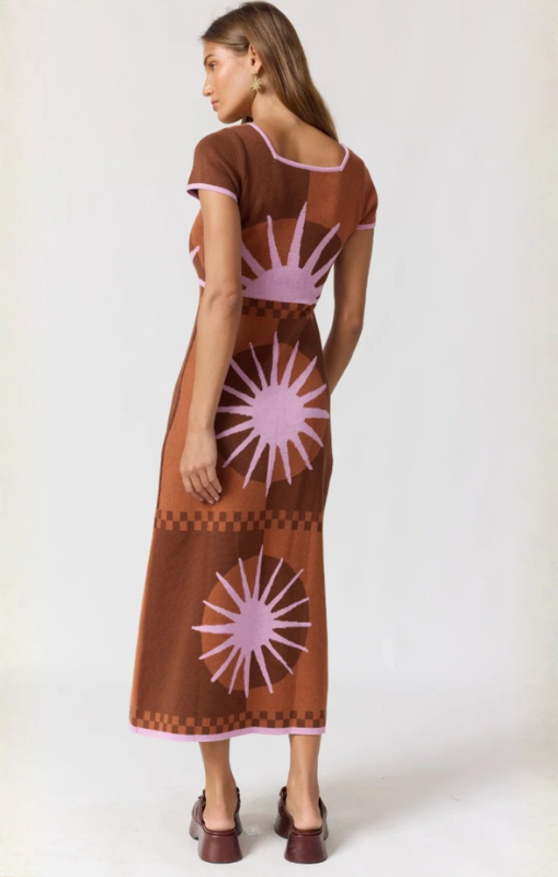 nine lives bazaar Charlie midi dress cocoa princess bazaar