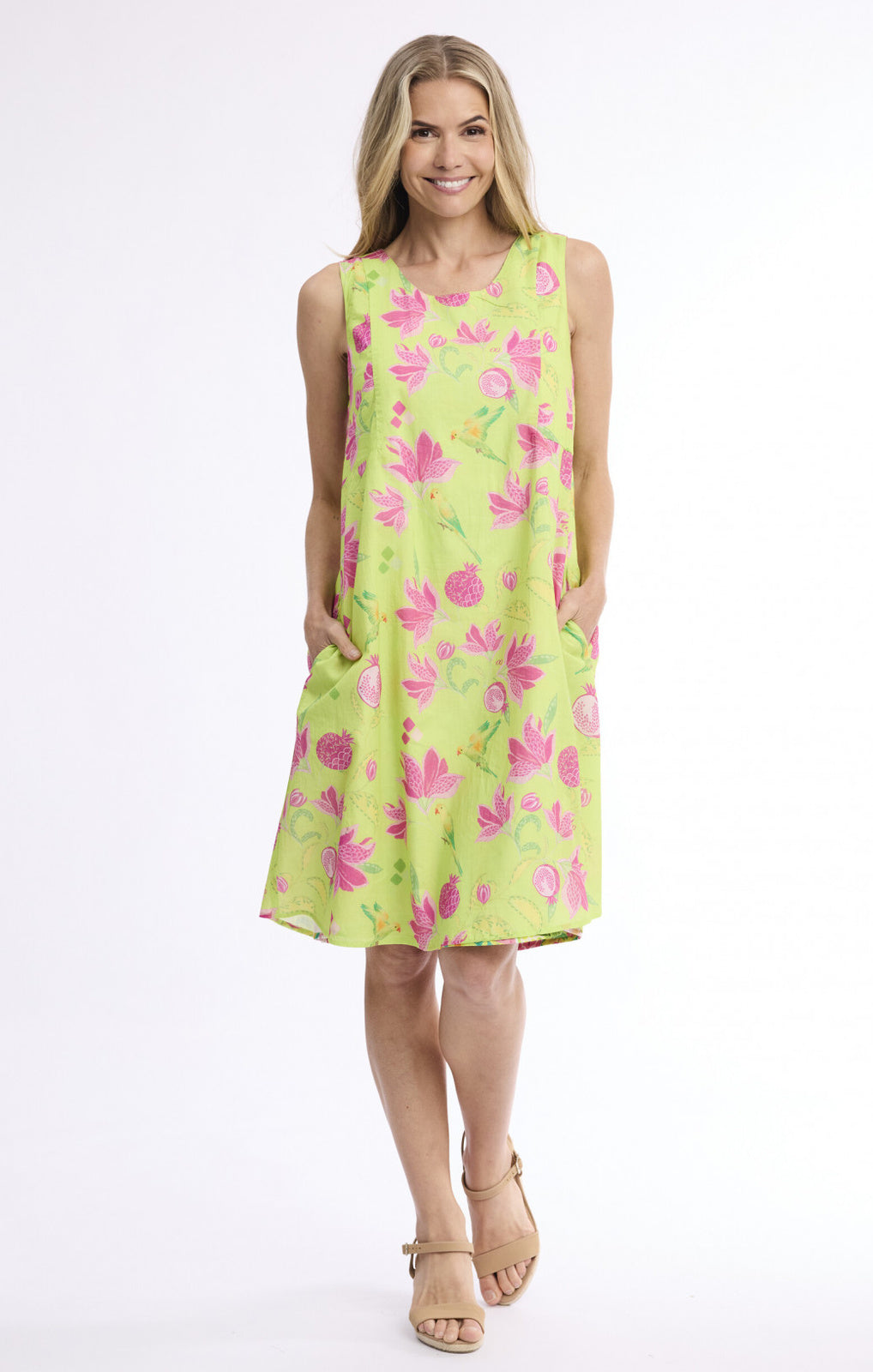 Orientique Gulnar Reversible Dress multicolour patchwork print full-length front – Princess Bazaar