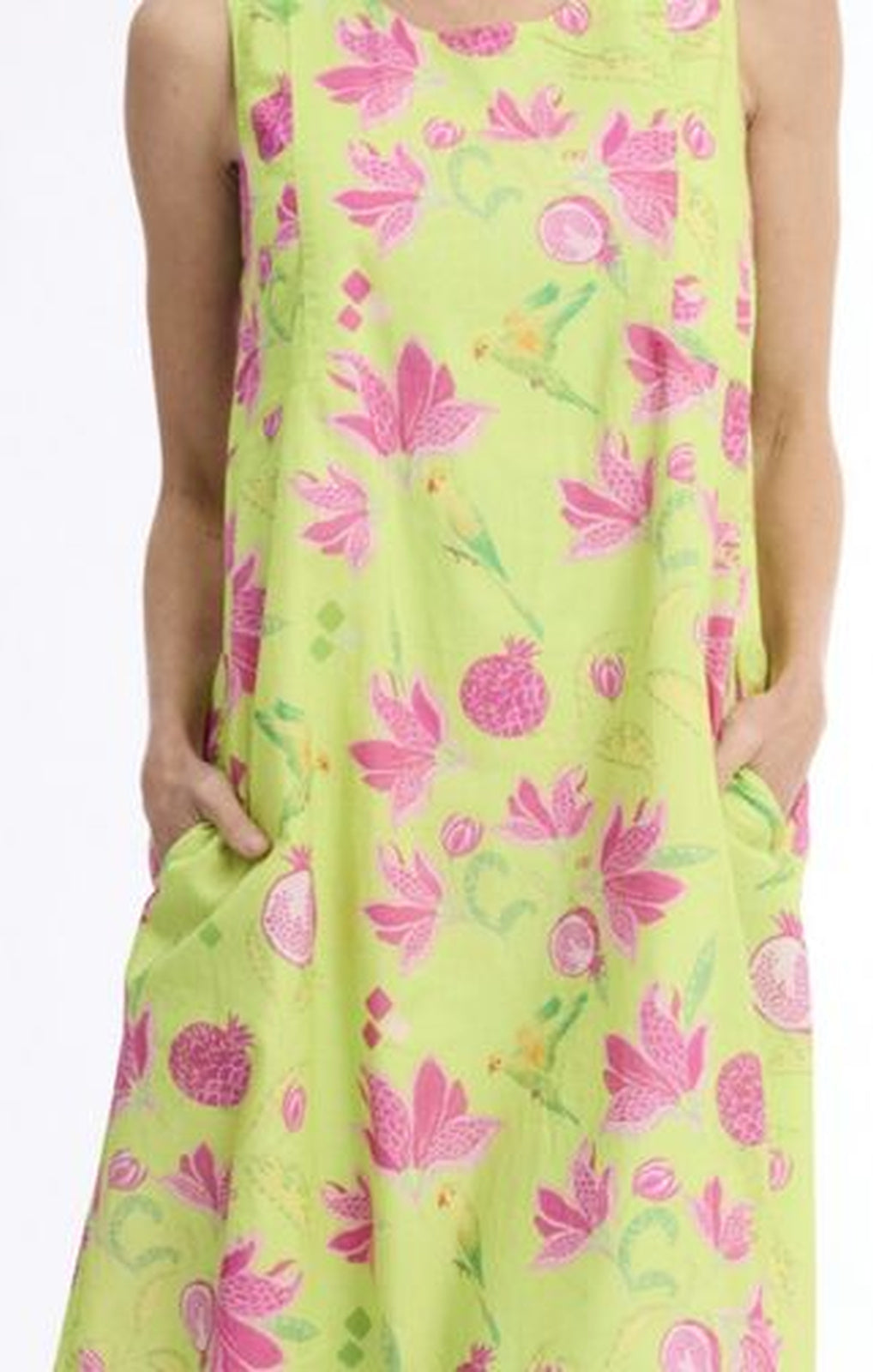 Orientique Gulnar Reversible Dress multicolour patchwork print full-length front – Princess Bazaar