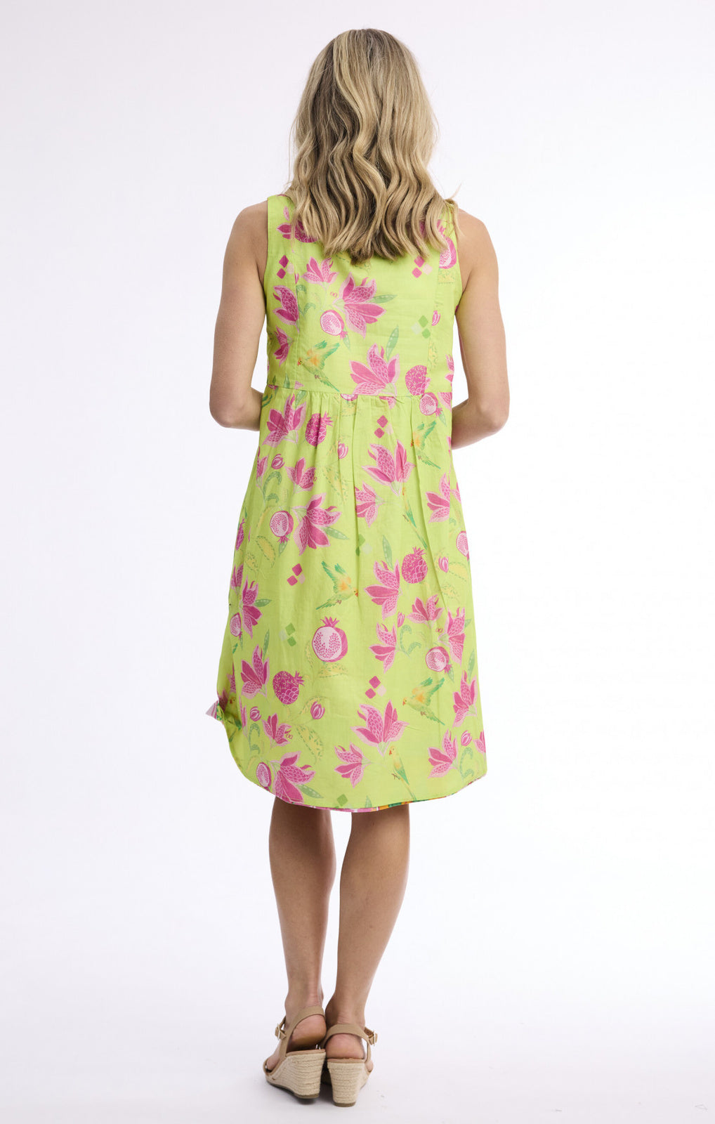 Orientique Gulnar Reversible Dress multicolour patchwork print full-length front – Princess Bazaar