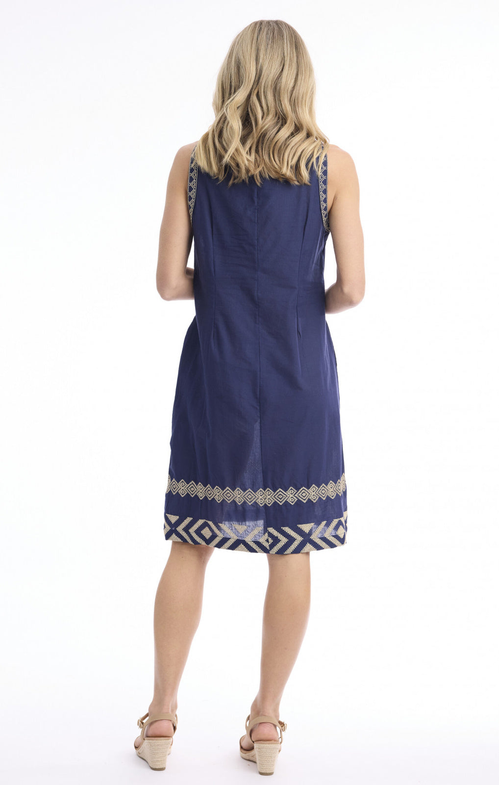 orientique-solid-embroidery-dress-shift-navy-princess-bazaar