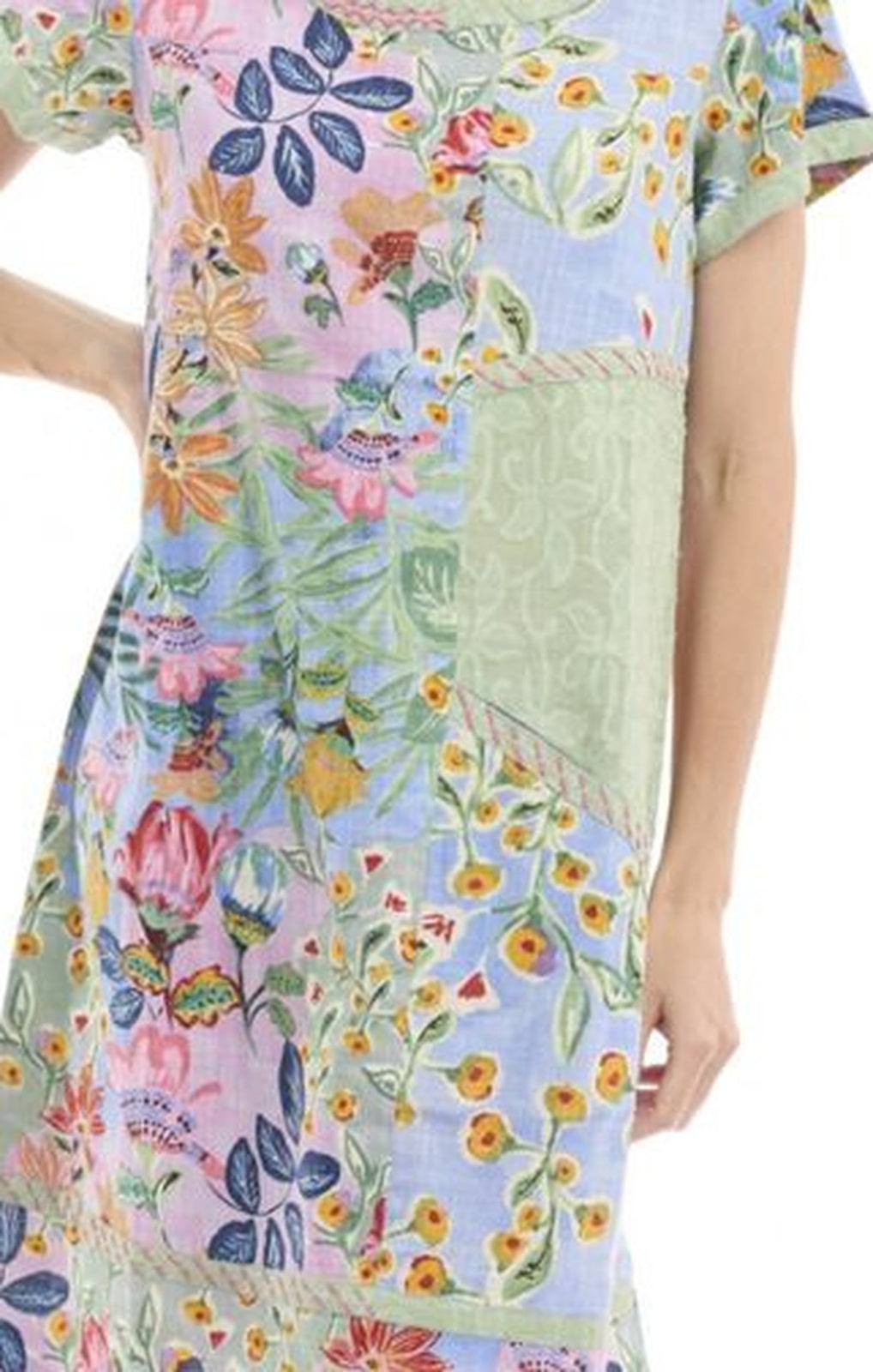 Orientique Sur Mer Dress patch full-length front view – Princess Bazaar