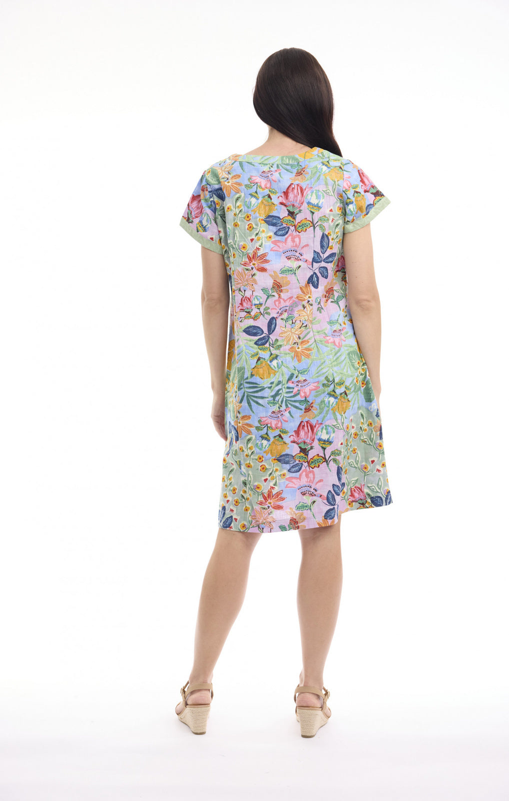 Orientique Sur Mer Dress patch full-length front view – Princess Bazaar