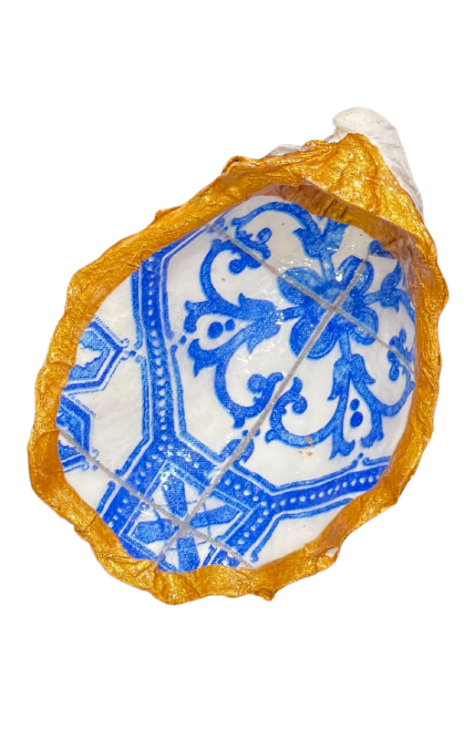 Sandy Bay Designs - Oyster Shell - Blue Tile