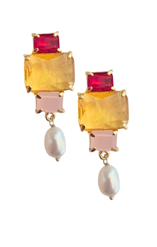 Zoda - Freshwater Pearl Natural Stone Earring FJEA41089