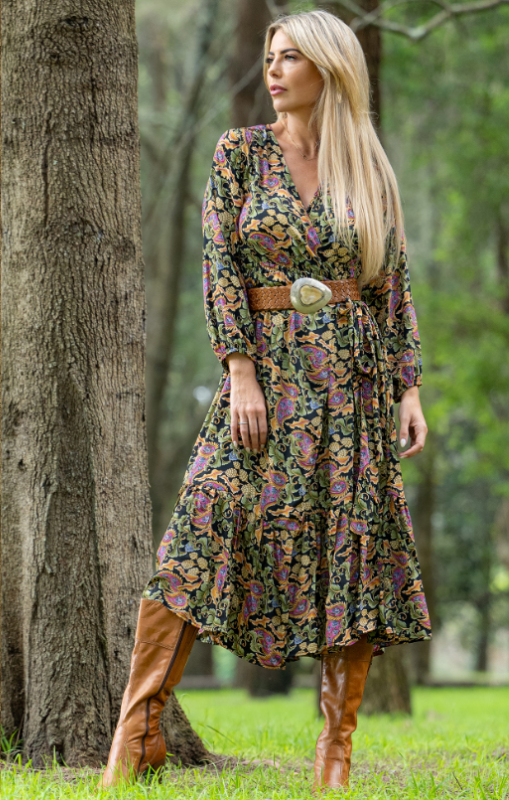 Cienna - Verona Frill Wrap Dress