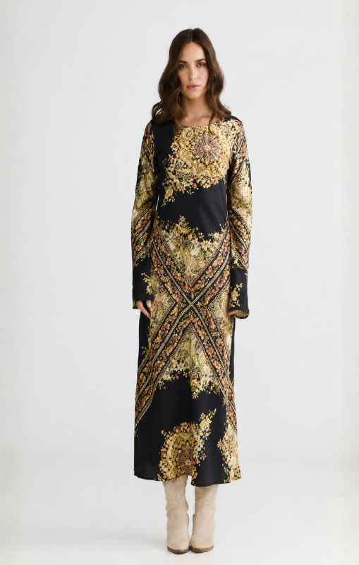 Talisman - Stardust Maxi Dress - Black Paisley - TA26137-2