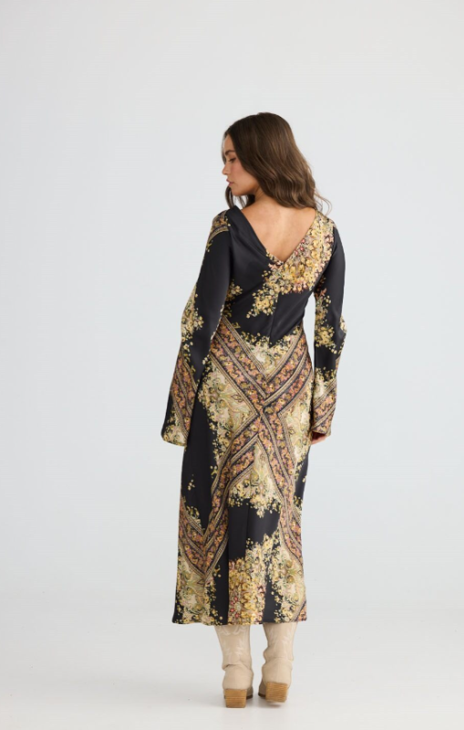 Talisman - Stardust Maxi Dress - Black Paisley - TA26137-2