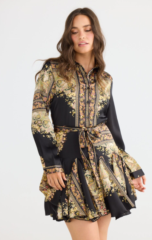 Talisman - Clove Dress - Black Paisley - TA26160-1