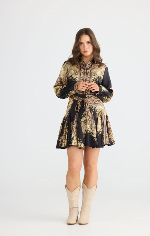 Talisman - Clove Dress - Black Paisley - TA26160-1