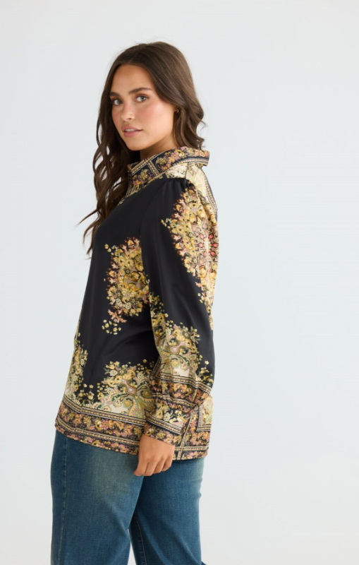 Talisman - Rune Shirt - Black Paisley - TA26186-1