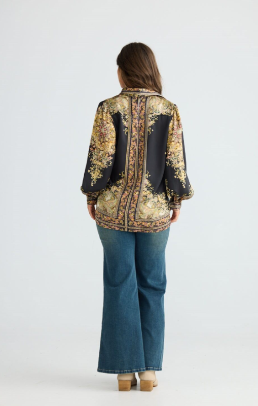 Talisman - Rune Shirt - Black Paisley - TA26186-1