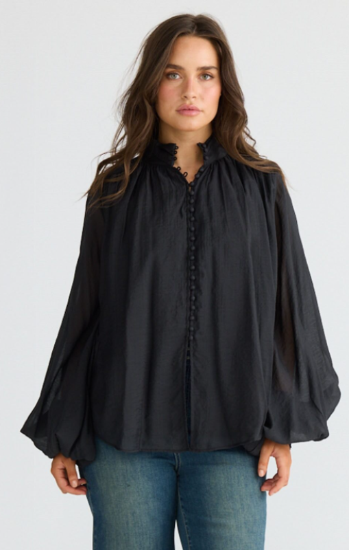 Talisman - Sylva Blouse - Black - TA26172-1