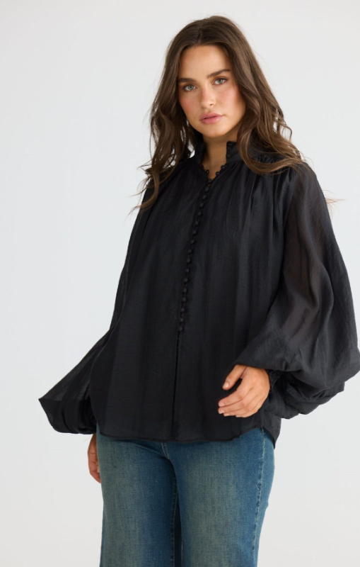 Talisman - Sylva Blouse - Black - TA26172-1