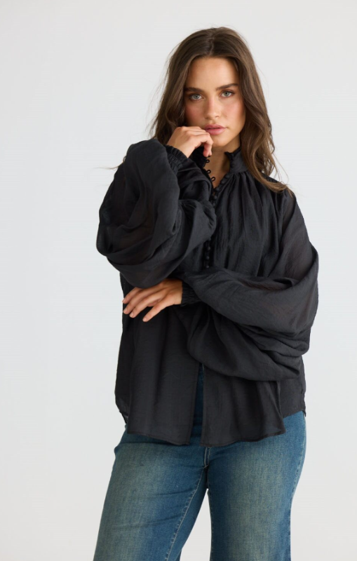 Talisman - Sylva Blouse - Black - TA26172-1