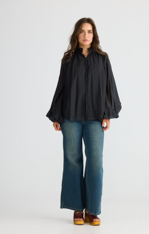 Talisman - Sylva Blouse - Black - TA26172-1