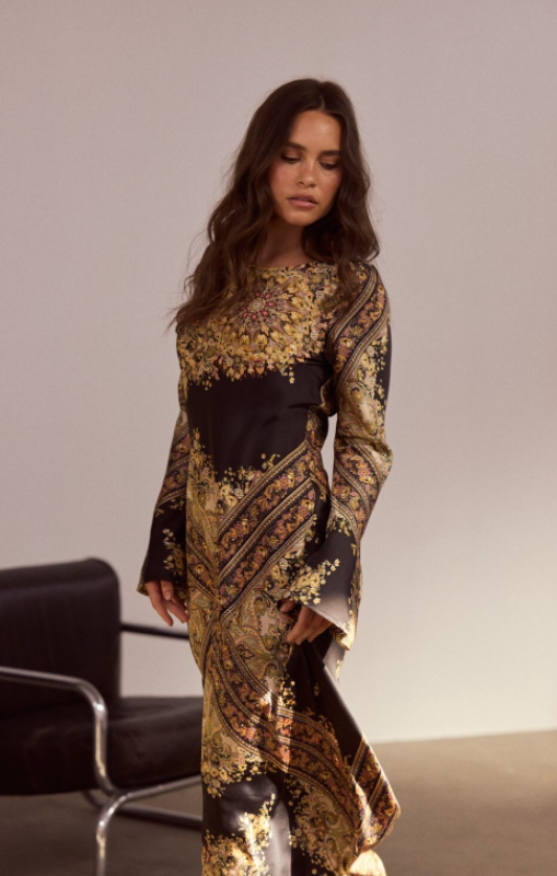 Talisman - Stardust Maxi Dress - Black Paisley - TA26137-2
