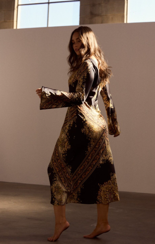Talisman - Stardust Maxi Dress - Black Paisley - TA26137-2