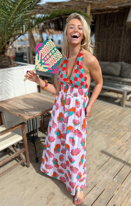 Place du Soleil - Dress - Turquoise/Pink - S23119