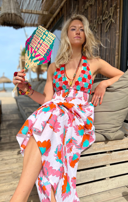 Place du Soleil - Dress - Turquoise/Pink - S23119