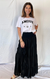 Italian Luxe - Silk Tiered Skirt Black - 6939