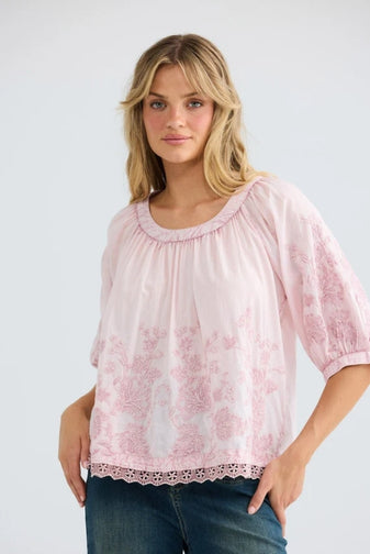 Talisman Thistle Top soft pink full-length front – Princess Bazaar