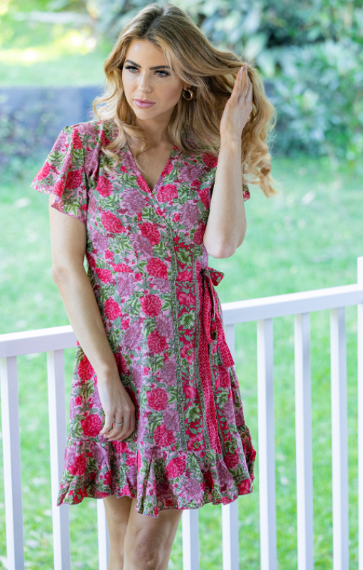 Cienna - Tea Rose Midi Dress - last one