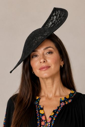 zadie fascinator in black morgan_taylor princess bazaar