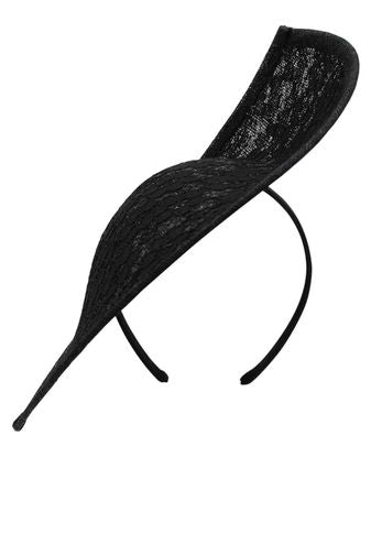 zadie fascinator in black morgan_taylor princess bazaar