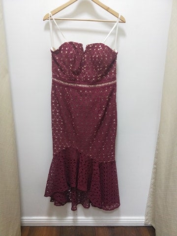 Outlet - Romance - Detachable straps Garland Lace Bustier Dress - RD163107- Last One