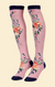 Powder - Floral Vines Long Socks - Lavender - SOC606