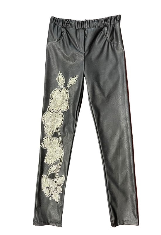 Outlet - Fia - Leather Look Pants - 2607
