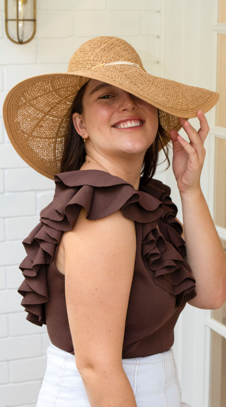 Sundaise - Vivienne Wide Brim Hat - SH543