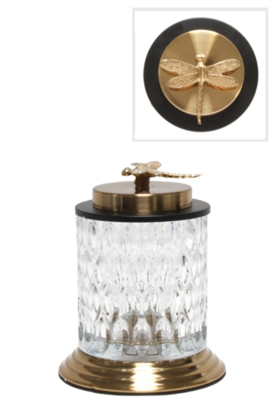 Jonglea - Jar Glass Dragonfly - HG034Y