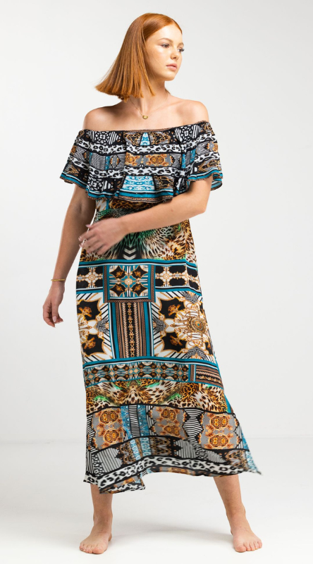 Inoa - Samsara Frill Neck Dress - last one