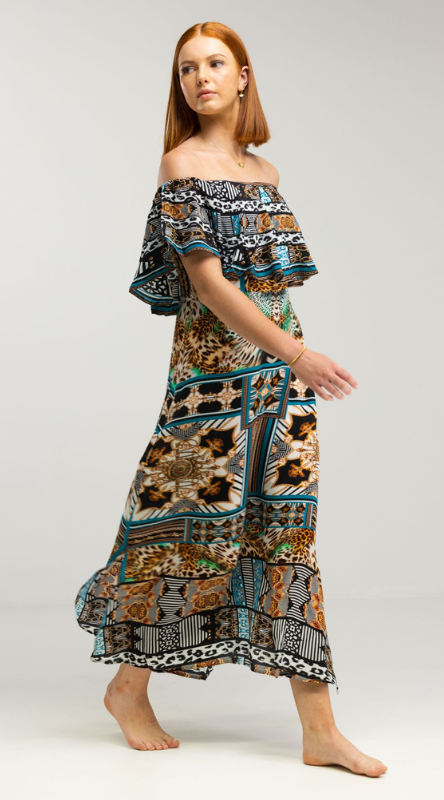 Inoa - Samsara Frill Neck Dress - last one