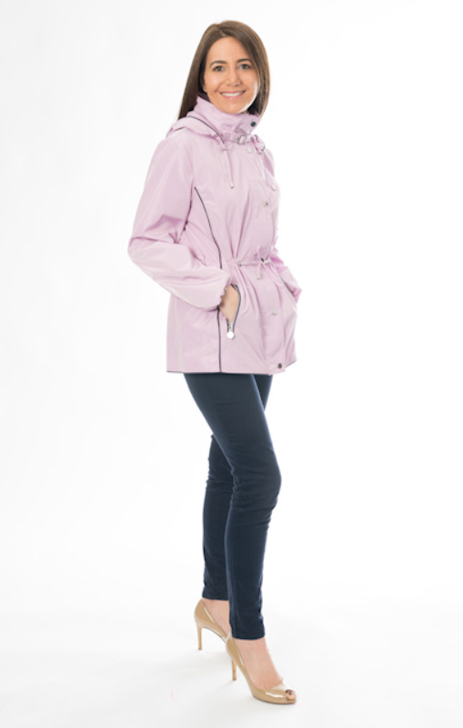 Sabena - Short Detailed Contrast Trim Jacket - Lilac - K633-W22